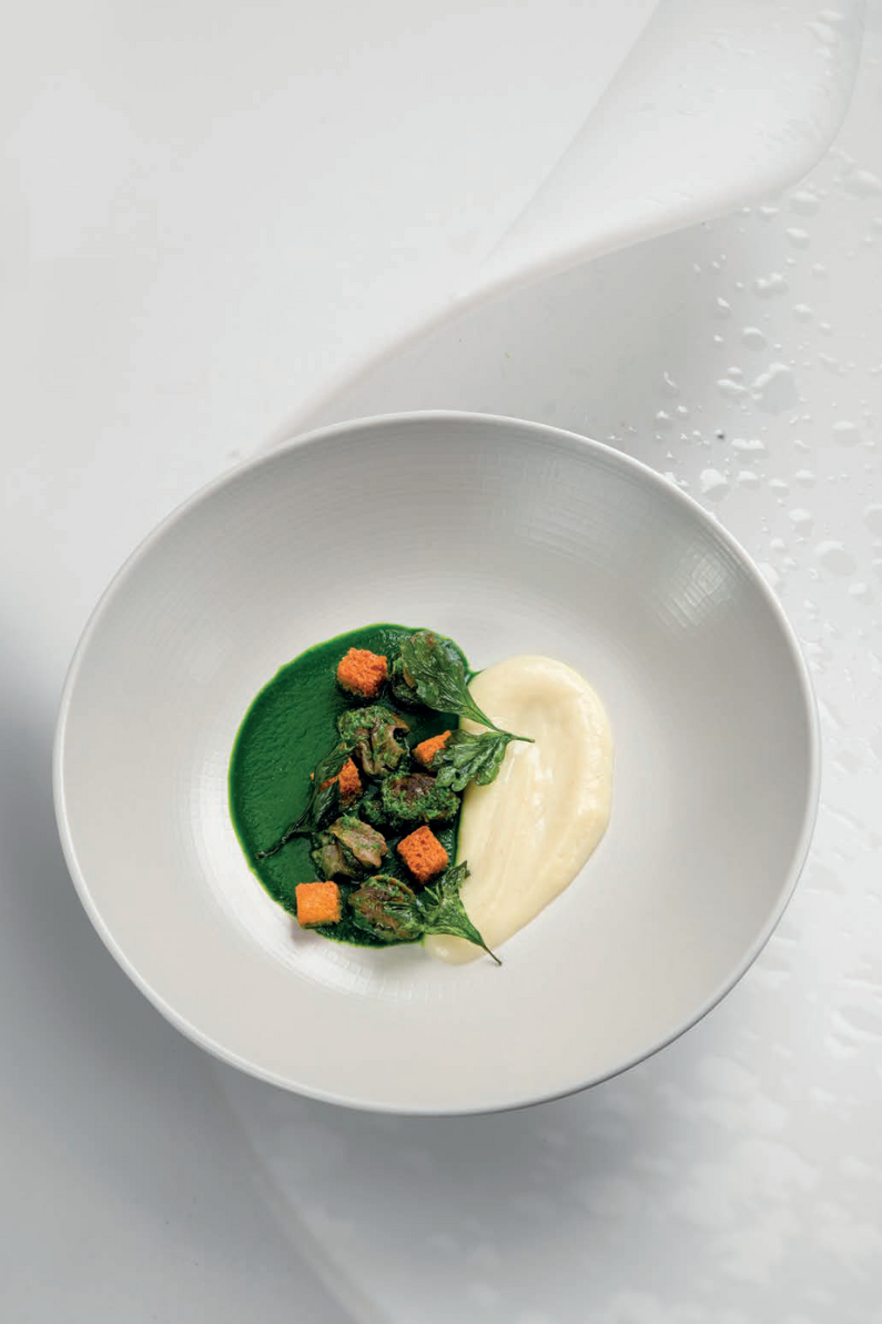 Purée d'ail, Recette française du Chef Bernard Loiseau