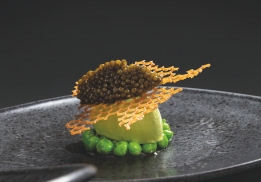 PETITS POIS GIVRÉS ET CAVIAR OSCIÈTRE