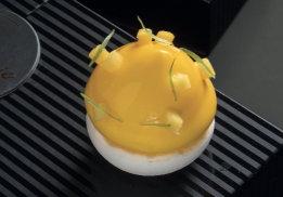  PAVLOVA MANGUE, INFUSION ESTRAGON, ZESTES DE CITRON VERT