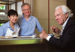Mika Kobayashi, Xavier Pensec et Alain Ducasse