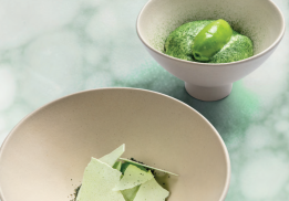 NAVET, COCO CERFEUIL : SORBET, PASTILLAGE