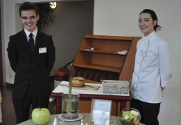 Camille Maury et Morgan Dirou, gagnant du concours de la cuisine normande 
