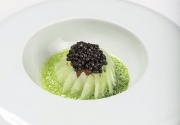 CŒUR DE CELTUCE, STRACCIATELLA ET CAVIAR 