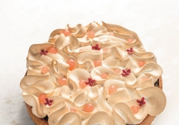 Tarte à la rhubarbe meringuée 