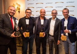 De gauche à droite : Guillaume Gomez, César Troisgros, Jérôme Bocuse, Paul Belmondo et Anthony Beltoise.