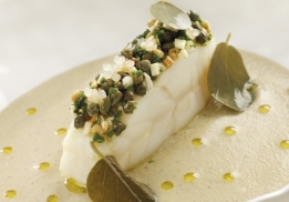 Turbot caviar d'aubergine par Yannick Franques