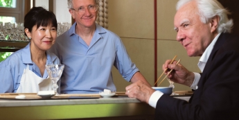 Mika Kobayashi, Xavier Pensec et Alain Ducasse