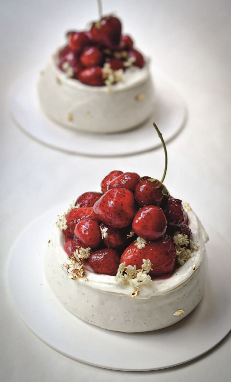 FRAISIER AUX PETITES MARAS DES BOIS & FLEUR DE SUREAU