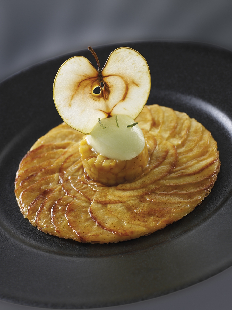 Tarte Fine Aux Pommes Tiedes Sorbet Granny Smith Thuries