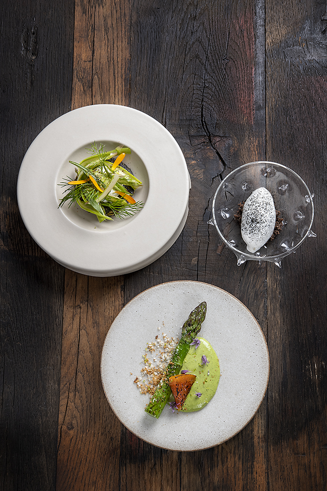 Déclinaison autour du fromage de chèvre de combebelle et de l’asperge